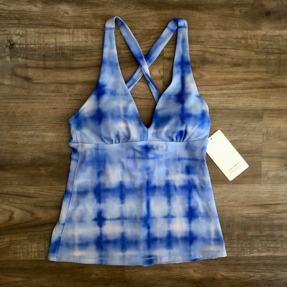 Athleta Other - HP 💕 BOGO NWT Athleta Plunge Tankini A-C Blue Tie Dye